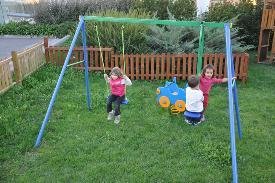 Imagen principal de Columpio Metal doble con cara a cara | Columpios para niños