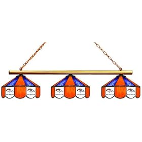 Denver Broncos 3pc SWAG STAINED GLASS POOL BILLIARD TABLE LAMP LIGHT