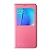Galaxy Note 5 Case, Towallmark Luxury [Window Flip] Faux Leather Case Cover (Red)