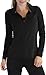 ToBeInStyle Women's Sport Long Sleeve Soft Turtleneck with Half-Zip Pullover