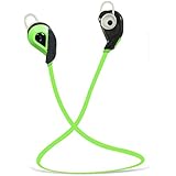 Bluetooth Headphones,ROKER Bluetooth V4.1 Wireless Stereo Sports Earbuds Earphones Headset Headphone for Running Gym Exercise Sweat Proof with Microphone for iPhone iPad Samsung and More (Green)