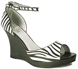 Zebra Sandal Platform Wedge Anklet