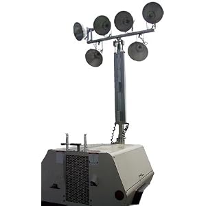 Magnalight 8,000 Watt Generator – Water Cooled Diesel Engine – 30\’ Telescoping Tower – 6 Metal Halide Fixtures