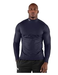 Sports: Under Armour Mens ColdGear? Fitted Long Sleeve Mock Large Midnight Navy - Under Armour