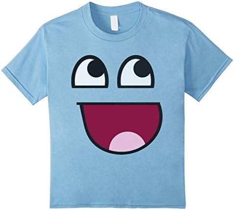 Kids Awesome Smiley Face T-Shirt 10 Baby Blue
