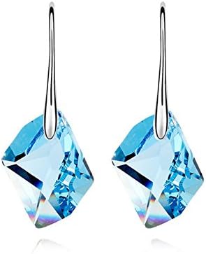Fetrun Swarovski Elements "Wishing" Crystal Earing Color Blue