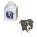 Border Collie Memorial Urn by Porcelain by Rosalinde (7' tall)
