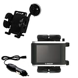 Amcor Navigation GPS 3600 3600B Flexible Auto Windshield Holder with Car Charger - Uses Gomadic TipExchange