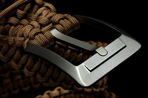 RattlerStrap Paracord Survival Belt (Brown, Large (40-42))