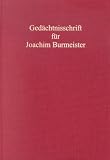 Produkt-Bild: Ged&auml;chtnisschrift f&uuml;r Joachim Burmeister