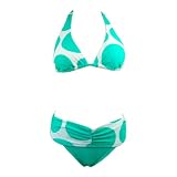 Swimsuit Set Blue Polka Dots Top  Bottom