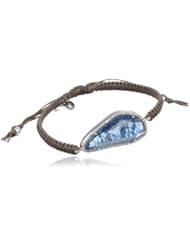 Tai Braided Cord with Glass and Cubic Zirconia Bracelet, 2.5"