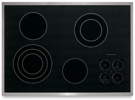 KitchenAid Architect Series II KECC508RPS 30in Smoothtop Electric Cooktop - Stainless Steel Trim