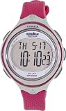 Timex Women's T5K6789J Ironman Clear View 30-Lap Mid-Size Vivacious Pink Resin Strap Watch