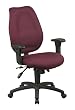 Sculptured Task Chair with Adjustable Soft Padded Arms By Office Star