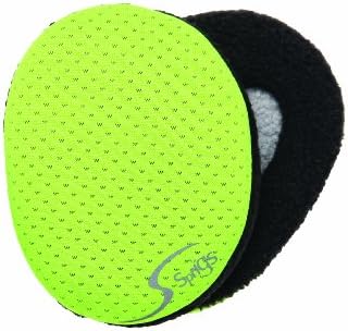 Earbags Bandless Fleece Ear Warmers,Small,Neon Yellow Mesh