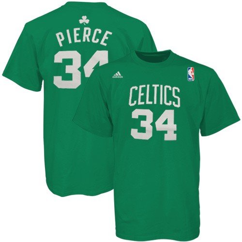 Paul Pierce Boston Celtics Jersey Name and Number Green T-shirt