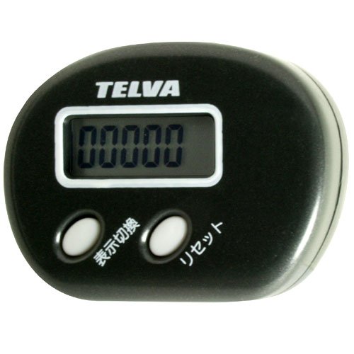 TELVA (テルバ) 歩数計 デジタル 消費カロリー表示機能 TTD-05-BK ブラック