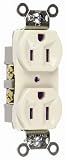 Pass & Seymour BR15LACP 15 Amp 125-Volt AC Duplex Receptacle, Light Almond, 10-Pack