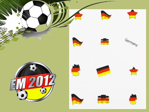 Länder/ Flaggen Nailsticker EM 2012 Deutschland