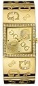 GUESS Women's Swarovski Crystals Goldtone Etched Bangle Watch
