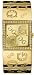 GUESS Women's Swarovski Crystals Goldtone Etched Bangle Watch