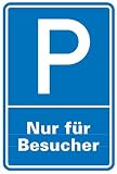 Aluminium Schild Parkplatz P Besucher 600x400 mm Alu 8 mm geprägt für Wandmontage Parkplatz parken