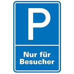 Aluminium Schild Parkplatz P Besucher 600x400 mm Alu 8 mm gepr�gt f�r Wandmontage Parkplatz parken