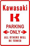 KAWASAKI PARKING ONLY hobbie street sign