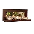 Benton 3-Tealight Candleholder with Mirror - Java (11")