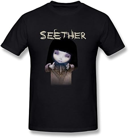 GOOOSO Men's Seether Finding Beauty In Negative Spaces Tee Shirts Black XL
