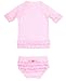 RuffleButts® Infant / Toddler Girls Ruffled Rash Guard Bikini