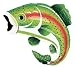 Green and Red Rainbow Trout Fish 29" Mylar Balloon