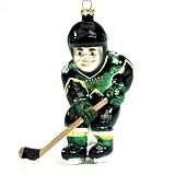 Pack of 3 NHL Dallas Stars Glass Hockey Player Christmas Ornaments 4"