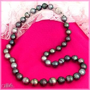14K Graduated Multi Color South Seas Baroque Pearl Necklace
