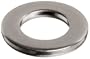 Stainless Steel 18-8 Flat Washer, DIN, M5, 5.3mm ID, 10mm OD, 1mm Thick (Pack of 100)