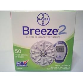 Bayer Breeze 2 Mail Order Test Strips, 50 Count