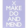 (16x20) Make Do and Mend (Keep Calm and Carry On Spoof) Art Print Poster