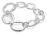 Image of Buckley Ladies Silver Plate Oval Link Bracelet