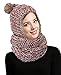 Women Winter Fashion Knit Crochet Hooded Infinity Scarf