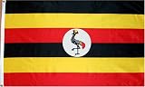 Uganda National Country Flag   3 foot by 5 foot Polyester
