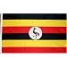 Uganda National Country Flag - 3 foot by 5 foot Polyester (New)