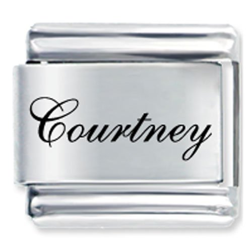 Name Courtney Italian Charms Bracelet Link