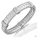 18 Kt Beautiful White-Gold Handwoven Mesh Diamond Pave Bangle Bracelet