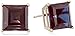 Amazon Collection 10k Gold Princess-Cut Gemstone Stud Earring