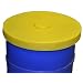 Dixie Poly DC-20 Polyethylene Drum Dust Cover, For 20 gallon Drum, 18.5" Outside Diameter x 2.5" Side Lip, Yellow, Pack of 2