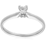 14k Choice of White or Yellow Gold Princess Cut Solitaire Diamond Engagement Ring (1/4 ct, H-I Color, SI2-I1 Clarity)