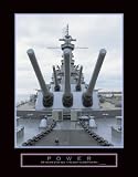 Power Battleship Navy Motivational Poster Inspirational Art Print