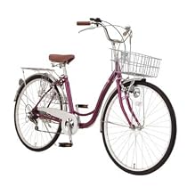トップワン(TOPONE) 26インチシティーサイクル 6段ギア付 ショッキングピンク 26インチ CL-266-93-SPK
