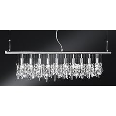 Reality|Philips Pendelleuchte Deckenleuchte, 6 flammig, Glasprismen, 88cm